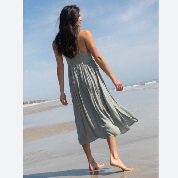 NWT NATURAL LIFE Elegant Gray Summer Dress - Picture 2 of 6